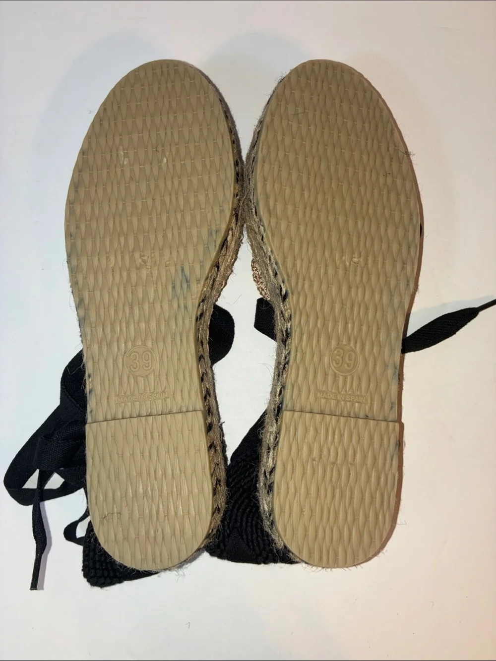 Free People, Island Time Espadrilles, Size EU 39/ US 8.5, Black & Beige